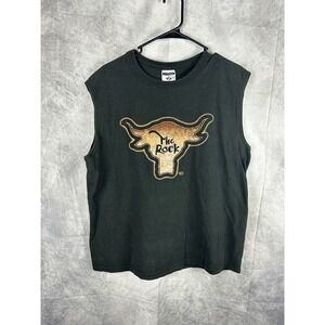 WWF WWE The Rock Brauma Bull Gold Adult M 2000 Shirt Vintage Wrestling Dwayne